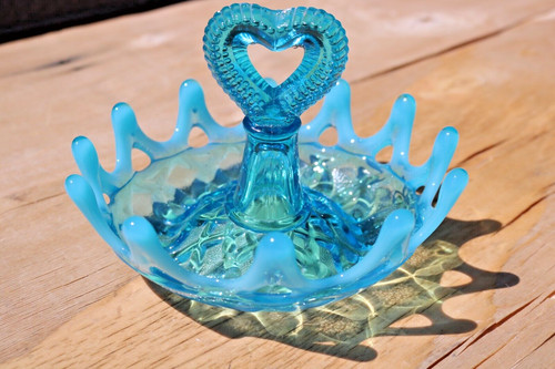 Fenton blue opalescent glass - fenton,