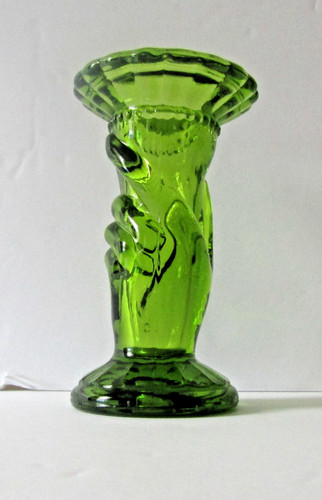 Fenton art glass green hand - fenton,
