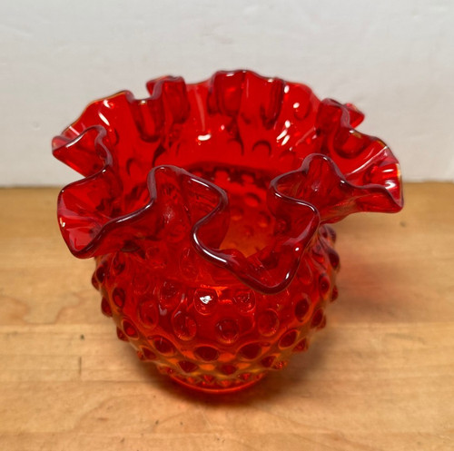Fenton glass red amberina - fenton,